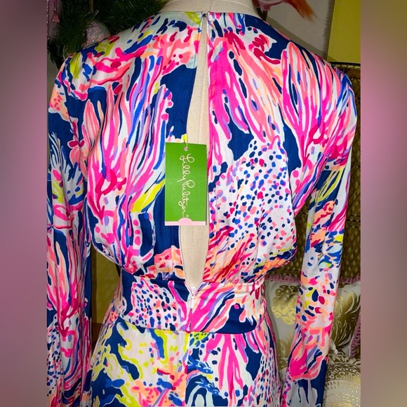 Lilly Pulitzer NWT 🦄 GLORIA Romper Indigo Sunken Treasure 🦄 - Picture 9 of 16